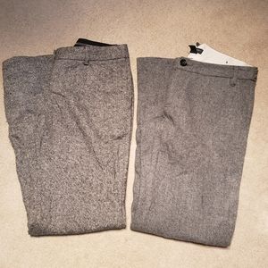 2 pairs of wool blend lined dress pants.